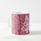 Mug Chandail tricot câble mignon fil rose confortable (Devant gauche)