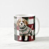 Mug Chandail vert chien Noël (Devant droit)
