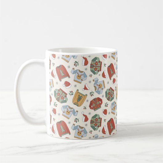 Mug Chandails de Noël et Motif Casquette (Gauche)
