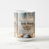Mug Chandeleur de Hanukkah aquarelle luxe moderne  (Centre)