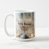 Mug Chandeleur de Hanukkah aquarelle luxe moderne  (Gauche)
