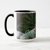 Mug Chandelle à thème de Noël et Pinecone (Gauche)