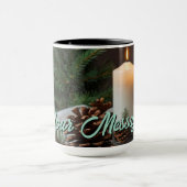 Mug Chandelle à thème de Noël et Pinecone (Centre)