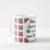 Mug Chandycane rouge Mikitez Christmaspattern (Devant gauche)