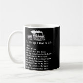 Mug Change Any Text 10 Things I Want In Life Trains (Gauche)