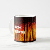 Mug Changement climatique obscène de l'Anthropocène (Devant gauche)