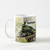 Mug Changement de nom - Moteur de train à vapeur verte (Gauche)