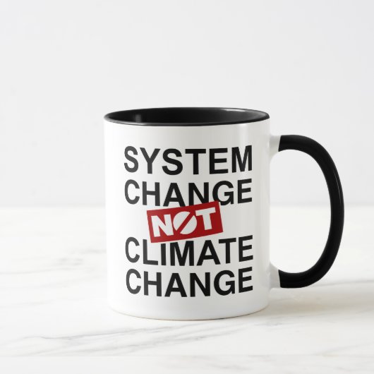 Mug Changement de système et non changement climatique (Droite)