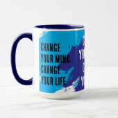 Mug Changer d'avis, Changer de vie (BLEU) (Gauche)