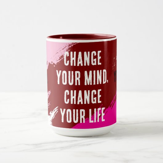 Mug Changer d'avis, Changer de vie (PURPLE) (Centre)