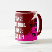 Mug Changer d'avis, Changer de vie (PURPLE) (Devant droit)