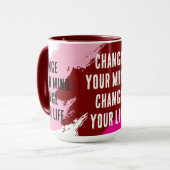 Mug Changer d'avis, Changer de vie (PURPLE) (Devant gauche)