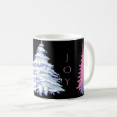 Mug Changer de couleur de l'arbre à neige moderne Noël (Devant droit)