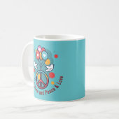 Mug Changer de nom Texte Paix Amour Boho Hippie Doves (Devant gauche)