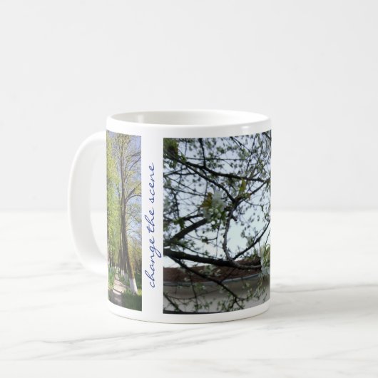 Mug Changer de scène Citation Inspirationnelle Arbres (Devant gauche)
