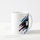 Mug Changer en n'importe quelle initiale sur peinture (Devant droit)