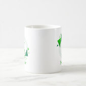 Mug Changer la initiale Ajouter un nom Cercle Vert Bla (Centre)