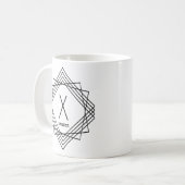 Mug Changer la initiale Ajouter un nom Classique Géomé (Devant gauche)
