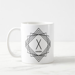 Mug Changer la initiale Ajouter un nom Classique Géomé
