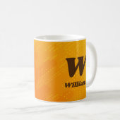 Mug Changer la initiale Ajouter un nom Orange Jaune V  (Devant droit)