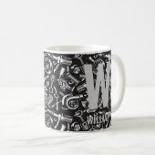 Mug Changer la lettre initiale Ajouter un nom U V W X  (Devant droit)
