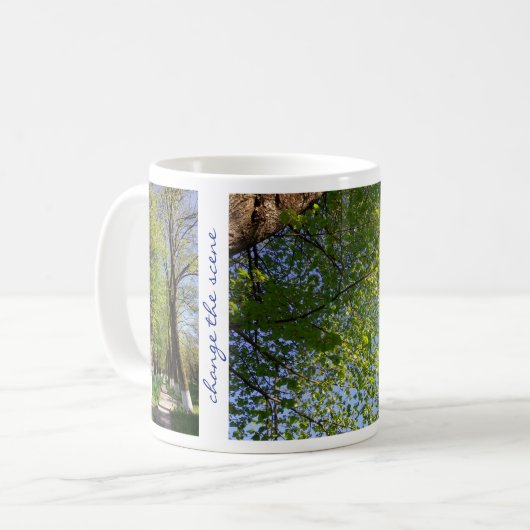 Mug Changer la scène Citation Inspirationnelle Arbres (Devant gauche)