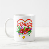 Mug Changer le nom de grand-mère - Abuela Coeur & Fleu (Gauche)