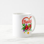 Mug Changer le nom de grand-mère - Babcia Coeur & Fleu (Devant droit)