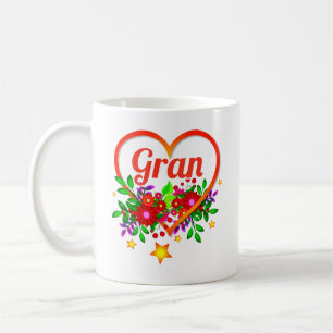 Mug Changer le nom de grand-mère - Grand coeur & Fleur