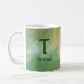Mug Changer le nom initial ajouté de Vert à Marron Q R (Gauche)