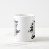 Mug Changer le nom initial Crayon noir - M N O P Q (Centre)