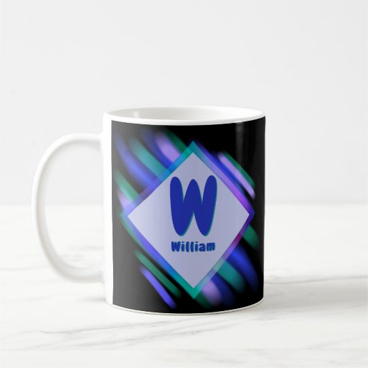 Mug Changer le nom initial, peinture douce - W X Y Z (Gauche)