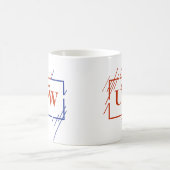 Mug Changer Monogramme initial Brown Bleu Traces U V W (Centre)