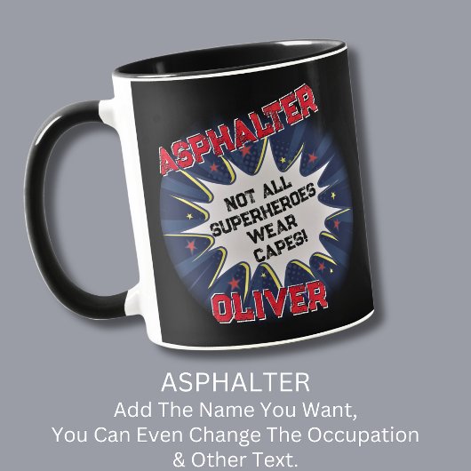 Mug Changer N'Importe Quel Texte, ASPHALTER, Pas Tous 