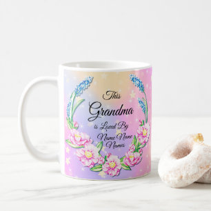 Mug Changez de nom Fête des mères Grand-mère rose Fleu