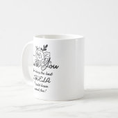 Mug Changez le nom de grand-mère - Abuela Merci Flower (Devant gauche)