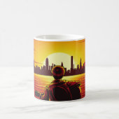 Mug Chanson de l'illustration du coucher du soleil cou (Centre)