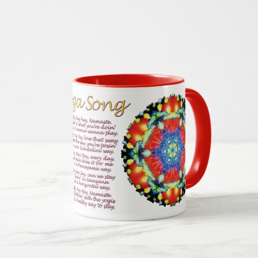 Mug Chanson de yoga candée (Devant droit)