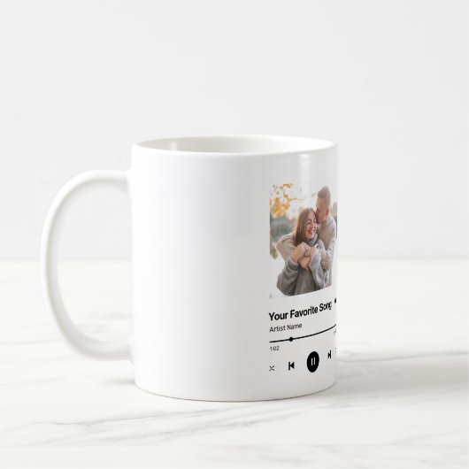 Mug Chanson Personnalisée Chanson Favorite Chanson Une (Gauche)