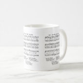 MUG CHANSON SAINTE DE NOËL DE MUSIQUE DE FEUILLE DE (Devant droit)
