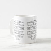 MUG CHANSON SAINTE DE NOËL DE MUSIQUE DE FEUILLE DE (Devant gauche)