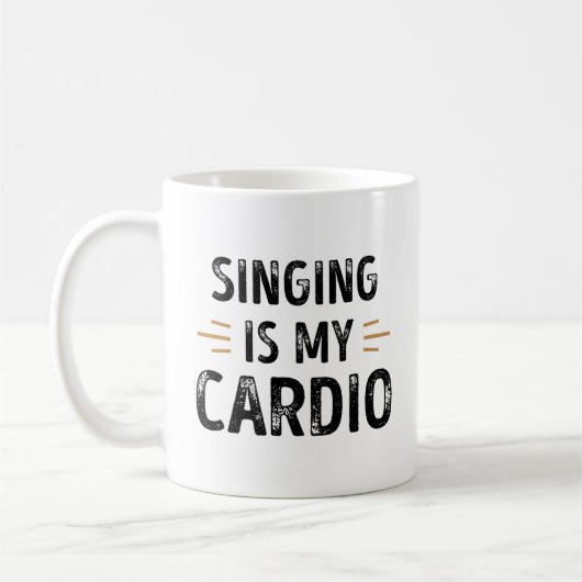 Mug Chant amusant est mon Cardio - Singer Cadeau (Gauche)
