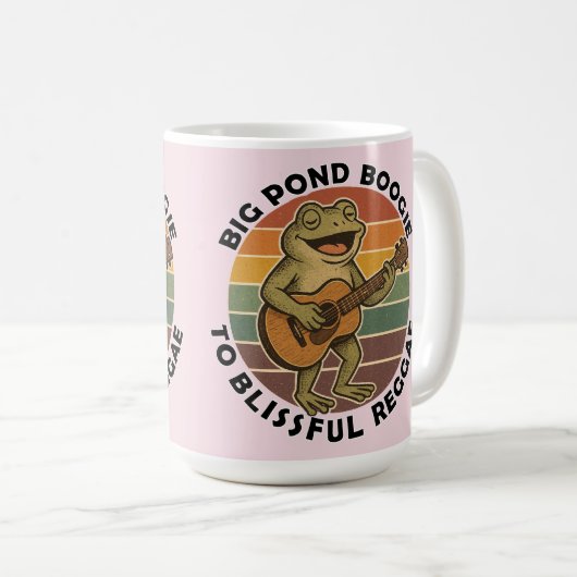Mug chant drôle de grenouille (Devant droit)