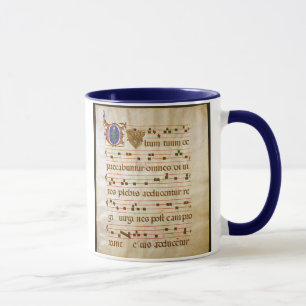 Mug chant manuscript.jpg, chant grégorien : , Le "Cu…