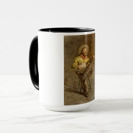 Mug Chanter Espagnol Cowboy à Banjo jouer à la chanson (Devant gauche)