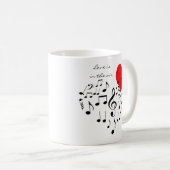 Mug Chanter L'Amour Du Coeur Est Dans L'Air drôle (Devant droit)