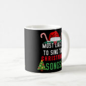 Mug Chanter les chansons de Noël 2024 (Devant droit)