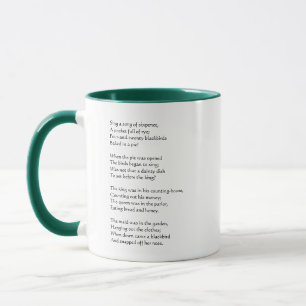 Mug Chanter une chanson de six pence, une poche de sei