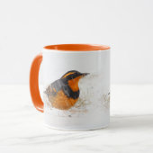 Mug Chanteur à grive variée le jour hivernal de neige (Devant gauche)