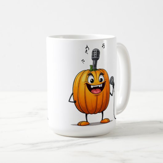 Mug Chanteur citrouille (Devant droit)